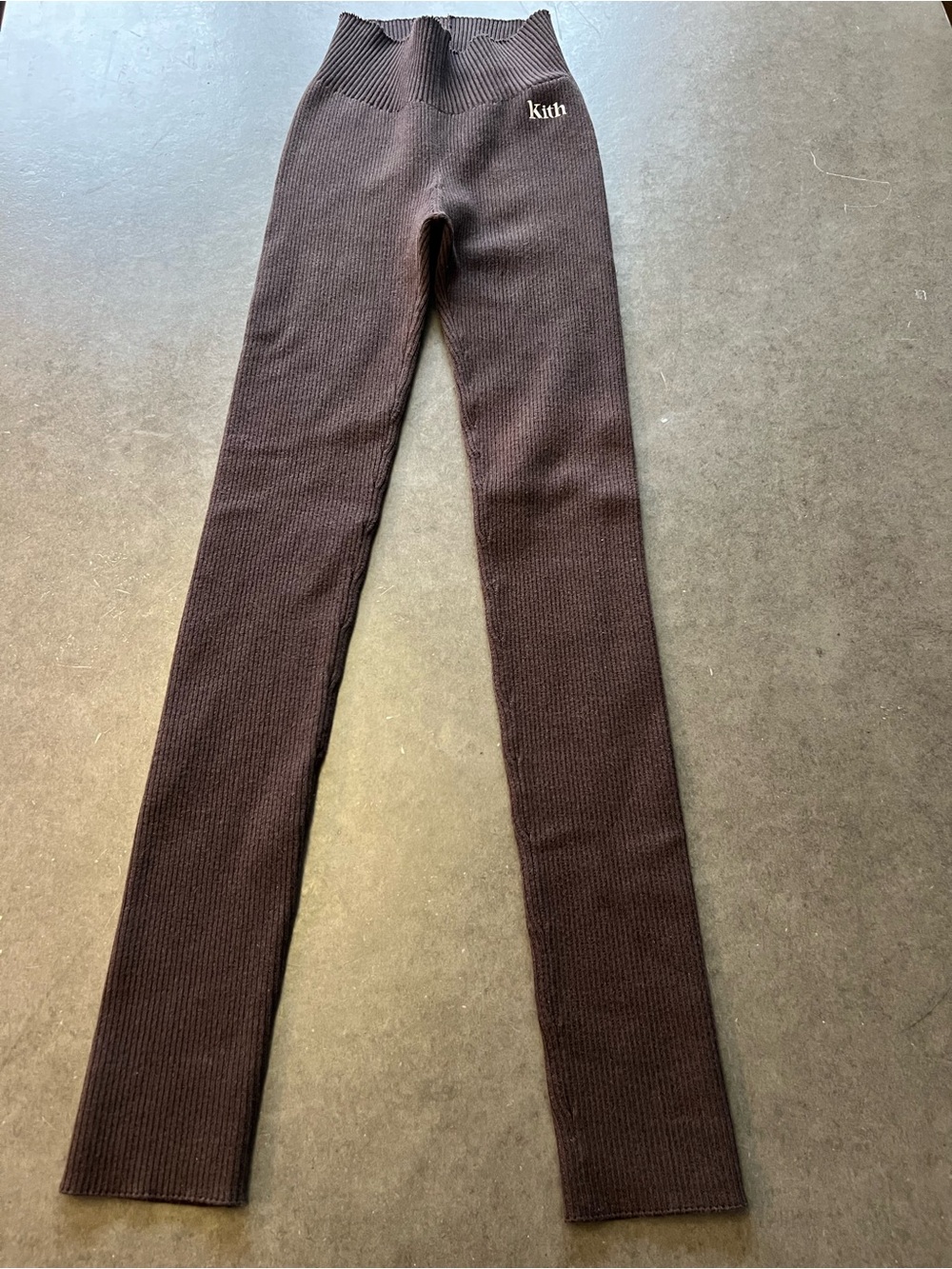 Kith Women's Ribbed Skinny leggings - Dark Brown